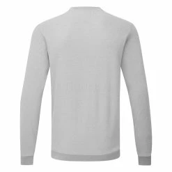 Adidas Core Crew Golf Sweater 10 Adidas Core Crew Golf Sweater -Golf Shirts Sales Adidas AW22 Core Crew Pullover HN4552 SWADI330 Grey 3 Back