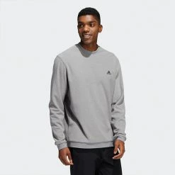 Adidas Core Crew Golf Sweater 11 Adidas Core Crew Golf Sweater -Golf Shirts Sales Adidas AW22 Core Crew Pullover HN4552 SWADI330 Grey 3 Model 1