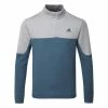 Adidas DWR Block 1/4 Zip Golf Sweater 2 Adidas DWR Block 1/4 Zip Golf Sweater -Golf Shirts Sales Adidas AW22 DWR Block Quarter Zip HF6528 SWADI326 White Crew Navy Front