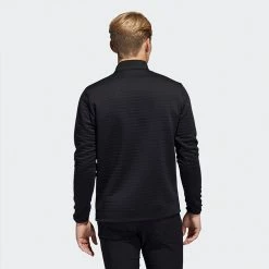 Adidas DWR 1/4 Zip Golf Sweater 13 Adidas DWR 1/4 Zip Golf Sweater -Golf Shirts Sales Adidas AW22 DWR Quarter Zip Left Chest HM8280 SWADI322 Black Model 2