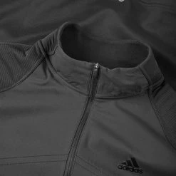 Adidas Statement 1/4 Zip Golf Sweater 9 Adidas Statement 1/4 Zip Golf Sweater -Golf Shirts Sales Adidas AW22 Fleece Quarter Zip Pullover HT1323 SWADI312 Black Detail