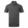 Adidas Go-To Camo Print Golf Polo Shirt 2 Adidas Go-To Camo Print Golf Polo Shirt -Golf Shirts Sales Adidas AW22 Go To Camo Print Polo Shirt HF9039 SHADI675 Black Grey Six Front
