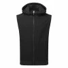 Adidas Statement Full Zip Hooded Golf Vest 1 Adidas Statement Full Zip Hooded Golf Vest -Golf Shirts Sales Adidas AW22 Hoodie Vest HF6566 SWADI314 L Black Front