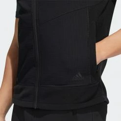 Adidas Statement Full Zip Hooded Golf Vest 12 Adidas Statement Full Zip Hooded Golf Vest -Golf Shirts Sales Adidas AW22 Hoodie Vest HF6566 SWADI314 L Black Model 2