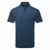 Adidas Texture Stripe Golf Polo Shirt 1 Adidas Texture Stripe Golf Polo Shirt -Golf Shirts Sales Adidas AW22 Texture Stripe Polo Shirt HM8261 SHADI686 Collegiate Navy Crew Navy Front