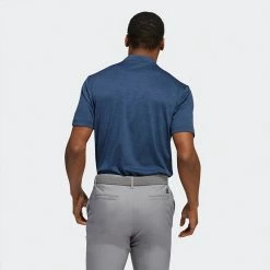 Adidas Texture Stripe Golf Polo Shirt 13 Adidas Texture Stripe Golf Polo Shirt -Golf Shirts Sales Adidas AW22 Texture Stripe Polo Shirt HM8261 SHADI686 Collegiate Navy Crew Navy Model 3