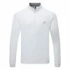 Adidas Elevated 1/4 Zip Golf Sweater 1 Adidas Elevated 1/4 Zip Golf Sweater -Golf Shirts Sales Adidas SS23 Elevated Quarter Zip Sweater IB6113 SWADI344 S White Front