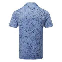 Adidas Jacquard Golf Polo Shirt -Golf Shirts Sales Adidas SS23 Jacquard Polo HS1116 SHADI719 S Blue Fusion Collegiate Navy Lucid Blue Back