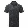 Adidas Mesh Print Golf Polo Shirt 1 Adidas Mesh Print Golf Polo Shirt -Golf Shirts Sales Adidas SS23 Mesh Print Polo HR7968 SHADI708 S Black Front