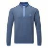 Adidas Microdot 1/4 Zip Golf Sweater 2 Adidas Microdot 1/4 Zip Golf Sweater -Golf Shirts Sales Adidas SS23 Microdot Quarter Zip Sweater HS7588 SWADI340 S Collegiate Navy Blue Fusion Front