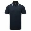 Adidas Primeknit Golf Polo Shirt -Golf Shirts Sales Adidas SS23 Primeknit Polo Shirt IA6400 SHADI702 S Black Collegiate Navy Front