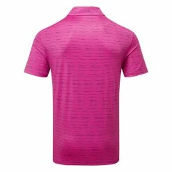 Adidas Stripe Zipper Golf Polo Shirt 7 Adidas Stripe Zipper Golf Polo Shirt -Golf Shirts Sales Adidas SS23 Stripe Zipper Polo IC1345 SHADI725 S Lucid Fuchsia Black Back