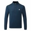 Adidas DWR 1/4 Zip Golf Sweater -Golf Shirts Sales Adidas DWR 1 4 Zip Golf Sweater Collegiate Navy HY3906 Front
