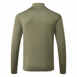 Adidas DWR 1/4 Zip Golf Sweater 7 Adidas DWR 1/4 Zip Golf Sweater -Golf Shirts Sales Adidas DWR 1 4 Zip Golf Sweater Olive Strata HY3907 Back