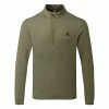 Adidas DWR 1/4 Zip Golf Sweater 1 Adidas DWR 1/4 Zip Golf Sweater -Golf Shirts Sales Adidas DWR 1 4 Zip Golf Sweater Olive Strata HY3907 Front