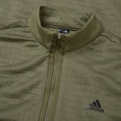 Adidas DWR 1/4 Zip Golf Sweater 6 Adidas DWR 1/4 Zip Golf Sweater -Golf Shirts Sales Adidas DWR 1 4 Zip Golf Sweater Olive Strata HY3907 detail