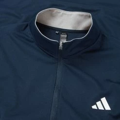 Adidas Elevated 1/4 Zip Golf Sweater 6 Adidas Elevated 1/4 Zip Golf Sweater -Golf Shirts Sales Adidas Elevated 1 4 Zip Golf Sweater Collegiate Navy IB6114 Detail