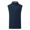 Adidas Elevated 1/4 Zip Golf Vest 1 Adidas Elevated 1/4 Zip Golf Vest -Golf Shirts Sales Adidas Elevated 1 4 Zip Golf Vest Collegiate Navy IB4541 Front