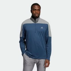 Adidas UPF Lightweight 1/4 Zip Golf Sweater 11 Adidas UPF Lightweight 1/4 Zip Golf Sweater -Golf Shirts Sales Adidas SS21 UPF Lightweight 1 4 Zip Sweater GR0757 Code SWADI268 CrewNavy Model 1