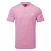 Adidas Texture Stripe Golf Polo Shirt -Golf Shirts Sales Adidas SS23 Texture Stripe Polo HR9070 SHADI728 Lucid Fuchsia White Front