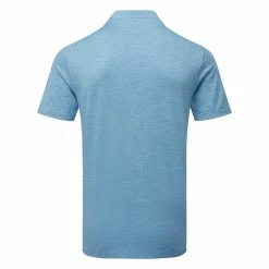 Adidas Texture Stripe Golf Polo Shirt 7 Adidas Texture Stripe Golf Polo Shirt -Golf Shirts Sales Adidas SS23 Texture Stripe Polo HR9071 SHADI727 Blue Fusion Preloved Blue Back