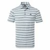 Adidas Two Colour Stripe Polo Shirt -Golf Shirts Sales Adidas Two Colour Stripe Polo Shirt Collegiate Navy White HS7579 Front