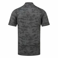 Callaway Digital Camo Jacquard Golf Polo Shirt -Golf Shirts Sales Callaway AW22 Digital Camo Jacquard Polo Shirt CGKFC037 003 SHCAL235 XXL Black Heather Back
