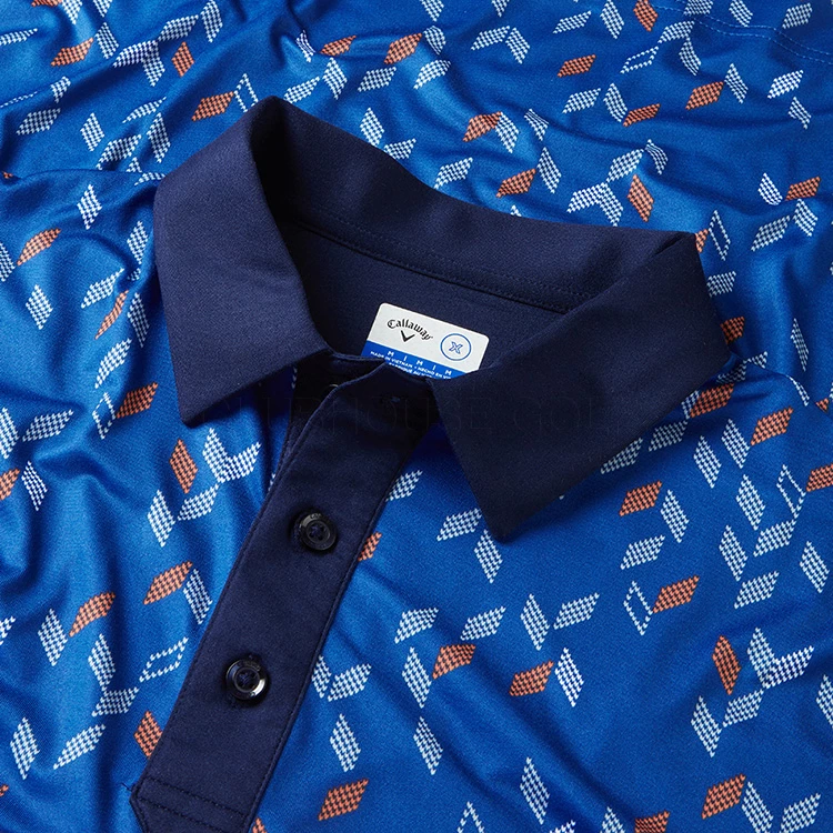 Callaway X-Series All Over Chev Print Golf Polo Shirt 4 Callaway X-Series All Over Chev Print Golf Polo Shirt - Image 2