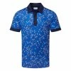 Callaway X-Series All Over Chev Print Golf Polo Shirt 2 Callaway X-Series All Over Chev Print Golf Polo Shirt -Golf Shirts Sales Callaway AW22 X Series All Over Chev Print Polo Shirt CGKSC027 973 SHCAL258 S Limoges Front
