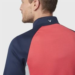 Callaway Blocked Ottoman Fleece 1/4 Zip Golf Sweater 12 Callaway Blocked Ottoman Fleece 1/4 Zip Golf Sweater -Golf Shirts Sales Callaway SS22 Blocked Ottoman Fleece 1 4 Zip Sweater Teaberry CGKFB0S3 678 SWCAL077 Model 2