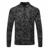 Callaway Camo 1/4 Zip Golf Sweater -Golf Shirts Sales Callaway SS22 Camo 1 4 Zip Sweater Caviar CGKSC0K5 002 SWCAL074 Front