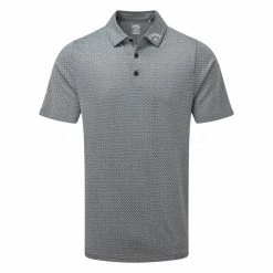 Callaway Soft Touch Micro Print Golf Polo Shirt Caviar