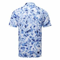 Callaway Tye Dye Leaf Golf Polo Shirt 7 Callaway Tye Dye Leaf Golf Polo Shirt -Golf Shirts Sales Callaway SS22 Tye Dye Leaf Print Polo Bright White CGKSC0C0 100 SHCAL224 Back