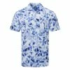 Callaway Tye Dye Leaf Golf Polo Shirt 2 Callaway Tye Dye Leaf Golf Polo Shirt -Golf Shirts Sales Callaway SS22 Tye Dye Leaf Print Polo Bright White CGKSC0C0 100 SHCAL224 Front