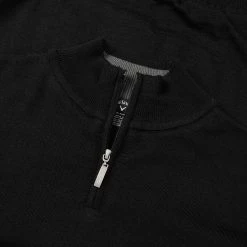 Callaway Merino Windstopper 1/4 Zip Golf Sweater 6 Callaway Merino Windstopper 1/4 Zip Golf Sweater -Golf Shirts Sales Callaway AW19 Windstopper Zipped 1 4 Zip Sweater CGGF7079 010 Code SWCAL042 Black detail
