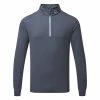 FootJoy ThermoSeries 1/2 Zip Golf Pullover 2 FootJoy ThermoSeries 1/2 Zip Golf Pullover -Golf Shirts Sales FootJoy AW22 Thermoseries Midlayer Sweater 88812 SWFOO160 S Charcoal Grey Front