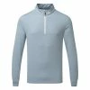 FootJoy ThermoSeries 1/2 Zip Golf Pullover 2 FootJoy ThermoSeries 1/2 Zip Golf Pullover -Golf Shirts Sales FootJoy AW22 Thermoseries Midlayer Sweater 88813 SWFOO161 L Grey Stone Front