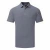 FootJoy Smooth Pique FJ Print Golf Polo Shirt -Golf Shirts Sales FootJoy SS21 Smooth Pique FJ Print Polo Shirt 90358 Code SHFOO162 M Slate Coral Front