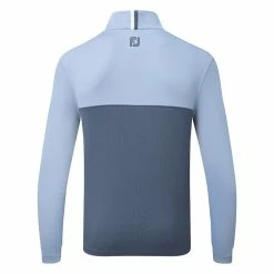 FootJoy Colour Blocked Chill-Out 1/2 Zip Golf Pullover 10 FootJoy Colour Blocked Chill-Out 1/2 Zip Golf Pullover -Golf Shirts Sales FootJoy SS22 Colour Blocked Chill Out 1 2 Zip Golf Sweater Dusk Blue Ink 88402 Back