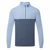FootJoy Colour Blocked Chill-Out 1/2 Zip Golf Pullover 2 FootJoy Colour Blocked Chill-Out 1/2 Zip Golf Pullover -Golf Shirts Sales FootJoy SS22 Colour Blocked Chill Out 1 2 Zip Golf Sweater Dusk Blue Ink 88402 Front