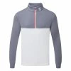 FootJoy Colour Blocked Chill-Out 1/2 Zip Golf Pullover 2 FootJoy Colour Blocked Chill-Out 1/2 Zip Golf Pullover -Golf Shirts Sales FootJoy SS22 Colour Blocked Chill Out 1 2 Zip Golf Sweater Graphite White 88401 Front