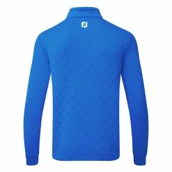 FootJoy Diamond Jacquard Chill-Out 1/4 Zip Golf Pullover 10 FootJoy Diamond Jacquard Chill-Out 1/4 Zip Golf Pullover -Golf Shirts Sales FootJoy SS22 Diamond Jacquard Chill Out 1 4 Zip Golf Sweater Cobalt White 88454 Back