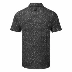 FootJoy Digital Camo FJ Print Lisle Golf Polo Shirt -Golf Shirts Sales FootJoy SS22 Digital Camo FJ Print Lisle Golf Polo Shirt Black 88437 Back