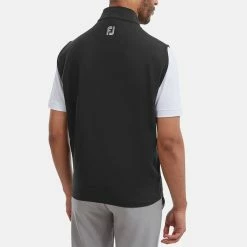 FootJoy Knit Full Zip Golf Vest 13 FootJoy Knit Full Zip Golf Vest -Golf Shirts Sales FootJoy SS22 Knit Full Zip Golf Vest Black 88455 model 3