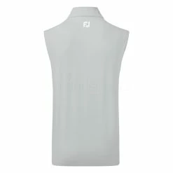 FootJoy Knit Full Zip Golf Vest 10 FootJoy Knit Full Zip Golf Vest -Golf Shirts Sales FootJoy SS22 Knit Full Zip Golf Vest Grey 88457 Back