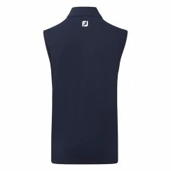 FootJoy Knit Full Zip Golf Vest 10 FootJoy Knit Full Zip Golf Vest -Golf Shirts Sales FootJoy SS22 Knit Full Zip Golf Vest Navy 88456 Back