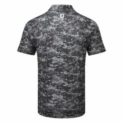 FootJoy Cloud Camo Lisle Golf Polo Shirt 7 FootJoy Cloud Camo Lisle Golf Polo Shirt -Golf Shirts Sales FootJoy SS23 Cloud Camo Lisle Polo Shirt 80003 SHFOO237 S Black Back