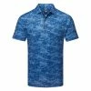 FootJoy Cloud Camo Lisle Golf Polo Shirt -Golf Shirts Sales FootJoy SS23 Cloud Camo Lisle Polo Shirt 80005 SHFOO239 S Twilight Front