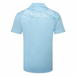 FootJoy Cloud Camo Trim Lisle Golf Polo Shirt 7 FootJoy Cloud Camo Trim Lisle Golf Polo Shirt -Golf Shirts Sales FootJoy SS23 Cloud Camo Trim Lisle Polo Shirt 80008 SHFOO227 S True Blue Back