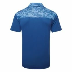 FootJoy Cloud Camo Trim Lisle Golf Polo Shirt 7 FootJoy Cloud Camo Trim Lisle Golf Polo Shirt -Golf Shirts Sales FootJoy SS23 Cloud Camo Trim Lisle Polo Shirt 80009 SHFOO232 S Twilight Back